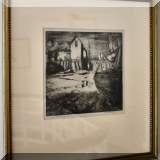 A18. Ivan Summers etching “Inner Harbor - Rockport”. 